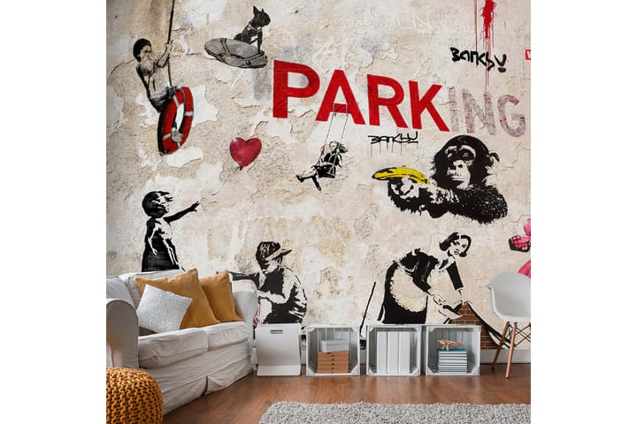 Valokuvatapetti Banksy Graffiti Collage 350x245 - Artgeist sp. z o. o. - Sisustustuotteet - Seinäkoristeet - Tapetit - Valokuvatapetit