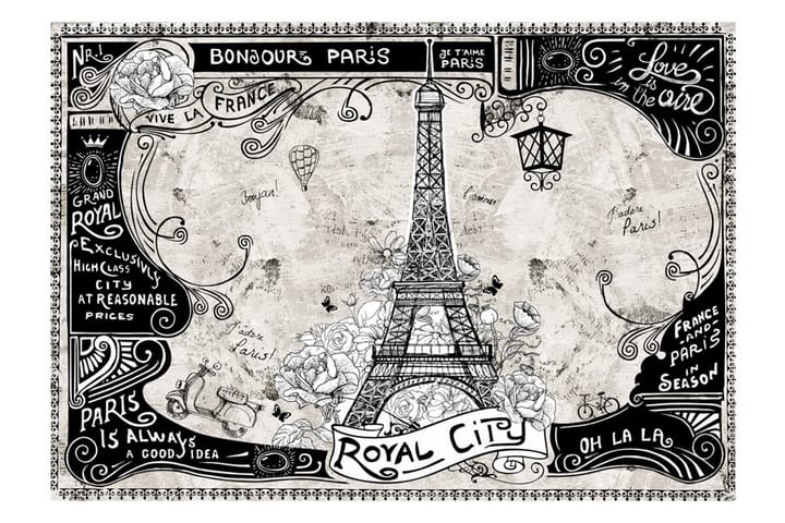 Valokuvatapetti Bonjour Paris 200x140 - Artgeist sp. z o. o. - Sisustustuotteet - Seinäkoristeet - Tapetit - Valokuvatapetit