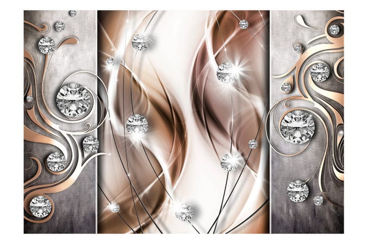 Valokuvatapetti Brown And Diamonds 250x175 - Artgeist sp. z o. o. - Sisustustuotteet - Seinäkoristeet - Tapetit - Valokuvatapetit