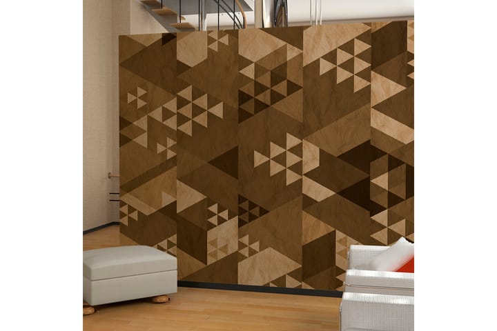 Valokuvatapetti Brown Patchwork 50x1000 - Artgeist sp. z o. o. - Sisustustuotteet - Seinäkoristeet - Tapetit - Valokuvatapetit