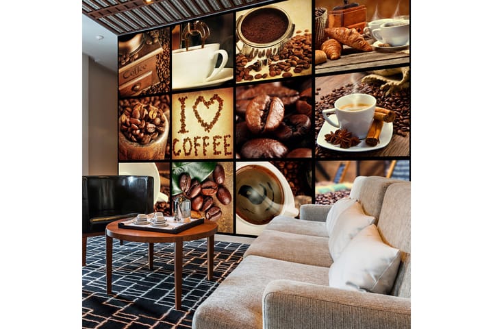 Valokuvatapetti Coffee Collage 300x210 - Artgeist sp. z o. o. - Sisustustuotteet - Seinäkoristeet - Tapetit - Valokuvatapetit