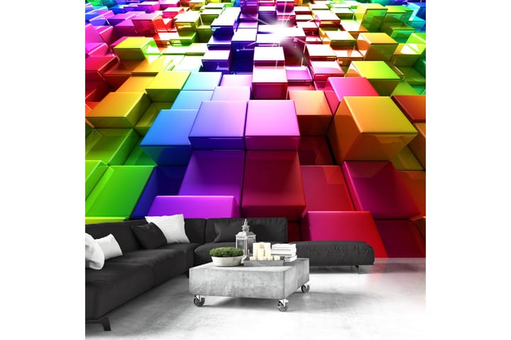 Valokuvatapetti Colored Cubes 100x70 - Artgeist sp. z o. o. - Sisustustuotteet - Seinäkoristeet - Tapetit - Valokuvatapetit