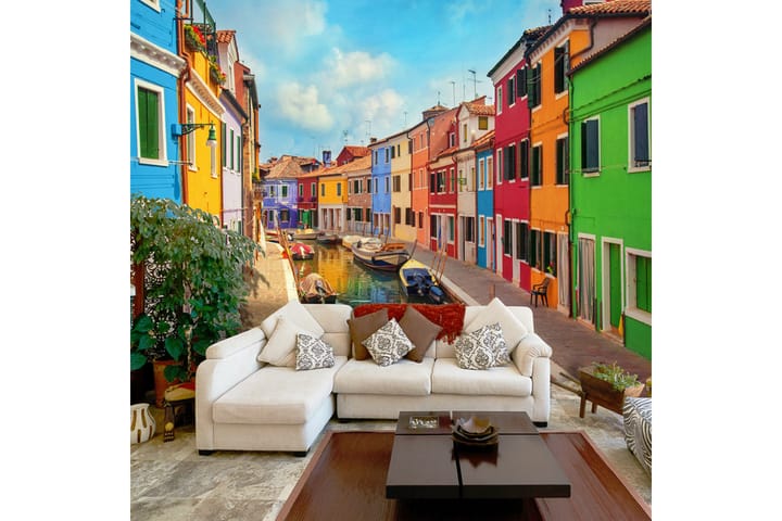 Valokuvatapetti Colorful Canal In Burano 100x70 - Artgeist sp. z o. o. - Sisustustuotteet - Seinäkoristeet - Tapetit - Valokuvatapetit