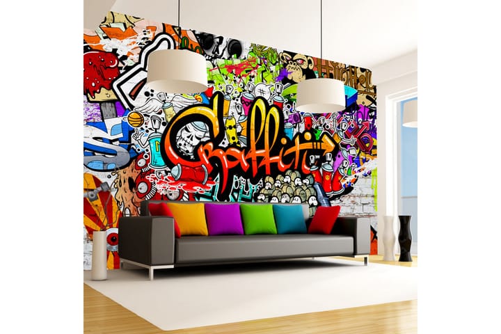 Valokuvatapetti Colorful Graffiti 350x245 - Artgeist sp. z o. o. - Sisustustuotteet - Seinäkoristeet - Tapetit - Valokuvatapetit