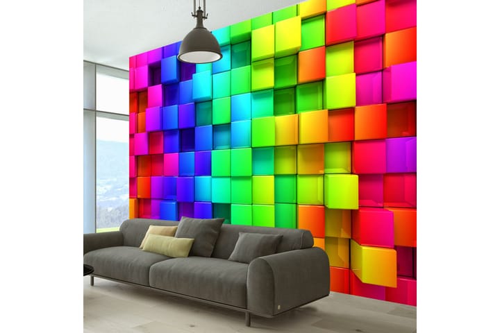 Valokuvatapetti Colourful Cubes 100x70 - Artgeist sp. z o. o. - Sisustustuotteet - Seinäkoristeet - Tapetit - Valokuvatapetit