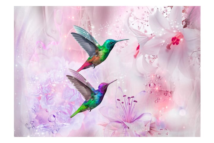 Valokuvatapetti Colourful Hummingbirds Purple 150x105 - Artgeist sp. z o. o. - Sisustustuotteet - Seinäkoristeet - Tapetit - Valokuvatapetit