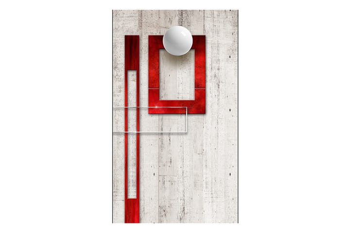 Valokuvatapetti Concrete Red Frames And White Knobs 50x1000 - Artgeist sp. z o. o. - Sisustustuotteet - Seinäkoristeet - Tapetit - Valokuvatapetit