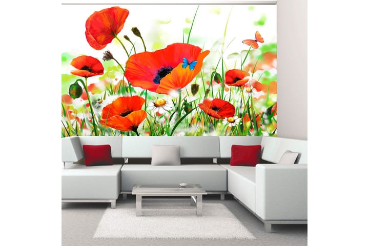 Valokuvatapetti Country Poppies 200x154 - Artgeist sp. z o. o. - Sisustustuotteet - Seinäkoristeet - Tapetit - Valokuvatapetit