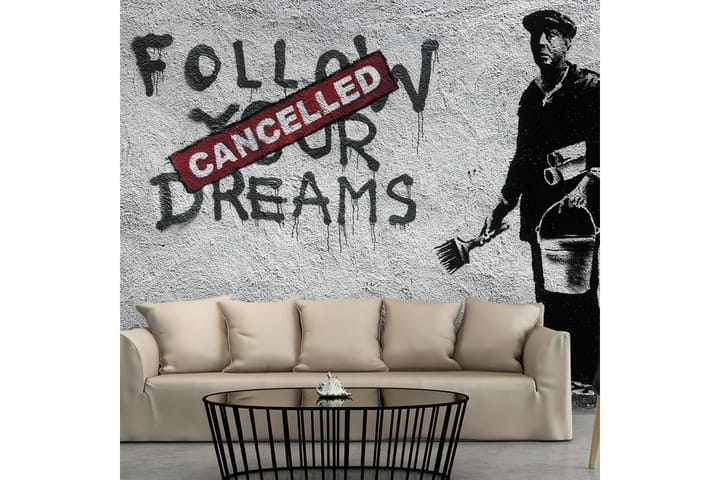 Valokuvatapetti Dreams Cancelled Banksy 100x70 - Artgeist sp. z o. o. - Sisustustuotteet - Seinäkoristeet - Tapetit - Valokuvatapetit