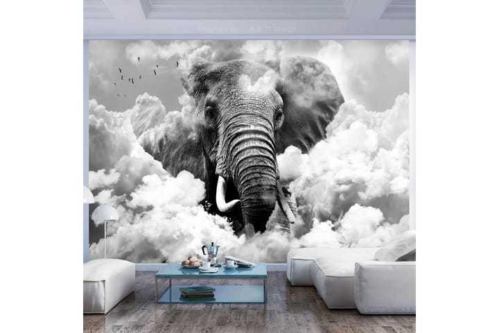 Valokuvatapetti  Elephant Black And White 100x70 - Artgeist sp. z o. o. - Sisustustuotteet - Seinäkoristeet - Tapetit - Valokuvatapetit