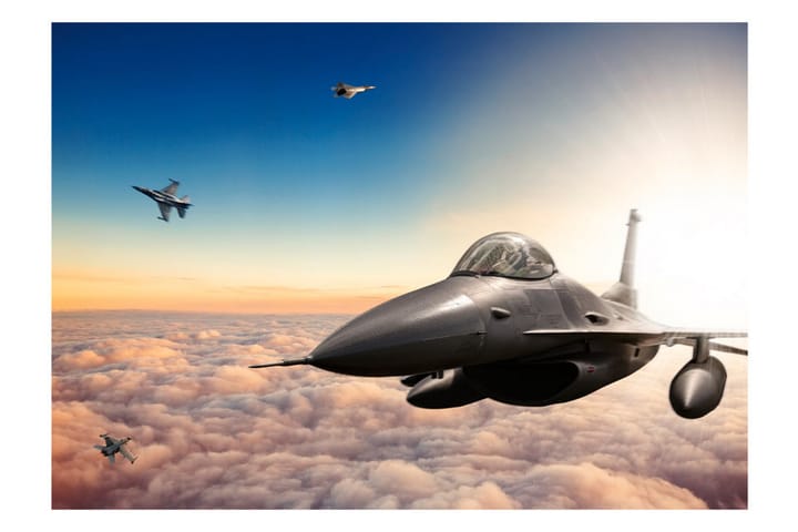 Valokuvatapetti F16 Fighter Jets 100x70 - Artgeist sp. z o. o. - Sisustustuotteet - Seinäkoristeet - Tapetit - Valokuvatapetit