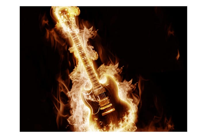 Valokuvatapetti Flaming Guitar 250x193 - Artgeist sp. z o. o. - Sisustustuotteet - Seinäkoristeet - Tapetit - Valokuvatapetit