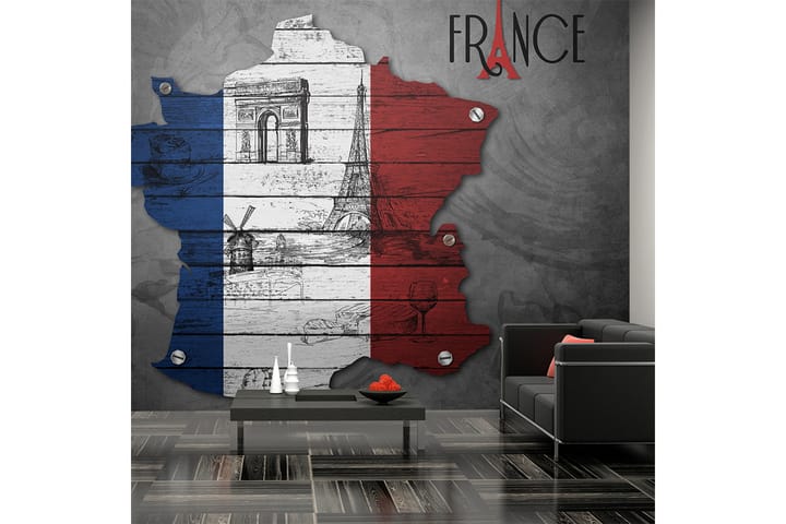 Valokuvatapetti France Symbols 200x154 - Artgeist sp. z o. o. - Sisustustuotteet - Seinäkoristeet - Tapetit - Valokuvatapetit