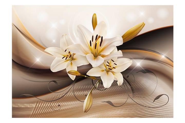 Valokuvatapetti Golden Lily 100x70 - Artgeist sp. z o. o. - Sisustustuotteet - Seinäkoristeet - Tapetit - Valokuvatapetit