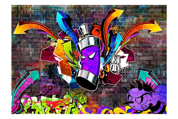 Valokuvatapetti Graffiti Colourful Attack 100x70 - Artgeist sp. z o. o. - Sisustustuotteet - Seinäkoristeet - Tapetit - Valokuvatapetit