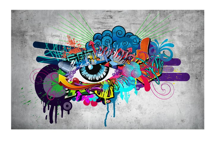 Valokuvatapetti Graffiti Eye 100x70 - Artgeist sp. z o. o. - Sisustustuotteet - Seinäkoristeet - Tapetit - Valokuvatapetit