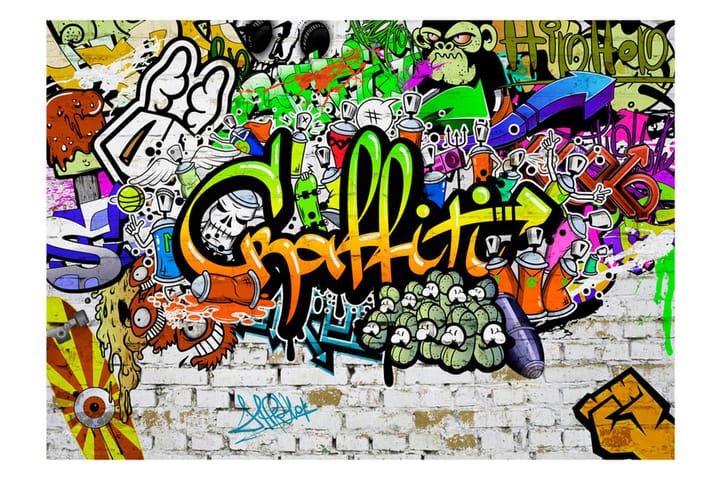 Valokuvatapetti Graffiti On The Wall 350x245 - Artgeist sp. z o. o. - Sisustustuotteet - Seinäkoristeet - Tapetit - Valokuvatapetit