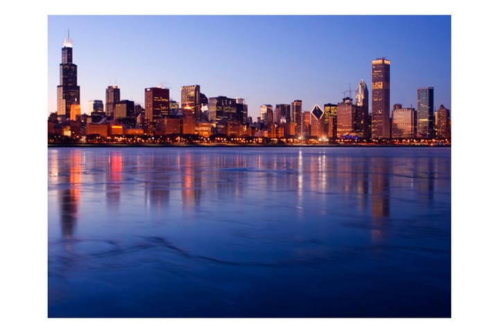 Valokuvatapetti Icy Downtown Chicago 200x154 - Artgeist sp. z o. o. - Sisustustuotteet - Seinäkoristeet - Tapetit - Valokuvatapetit