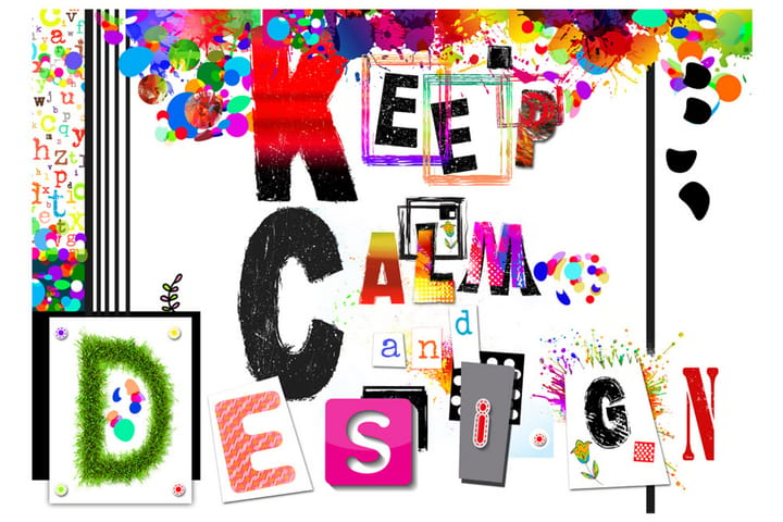 Valokuvatapetti Keep Calm And Design 150x105 - Artgeist sp. z o. o. - Sisustustuotteet - Seinäkoristeet - Tapetit - Valokuvatapetit