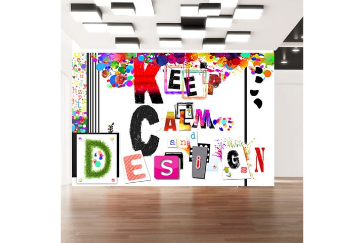 Valokuvatapetti Keep Calm And Design 150x105 - Artgeist sp. z o. o. - Sisustustuotteet - Seinäkoristeet - Tapetit - Valokuvatapetit