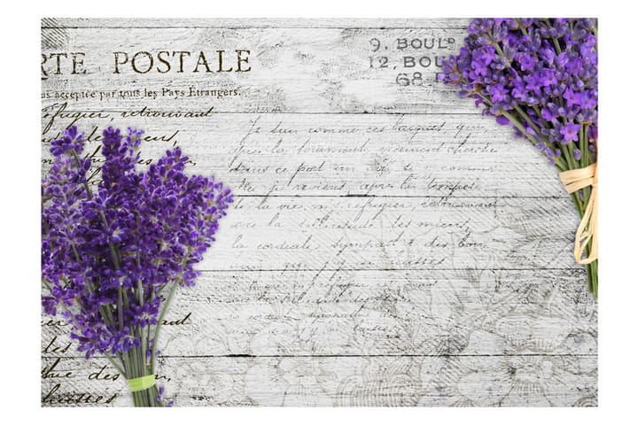 Valokuvatapetti Lavender Postcard 100x70 - Artgeist sp. z o. o. - Sisustustuotteet - Seinäkoristeet - Tapetit - Valokuvatapetit