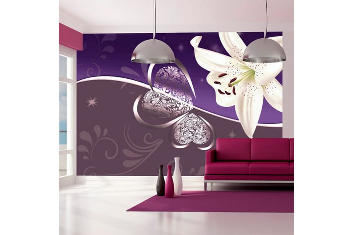 Valokuvatapetti Lily In Shades Of Violet 100x70 - Artgeist sp. z o. o. - Sisustustuotteet - Seinäkoristeet - Tapetit - Valokuvatapetit