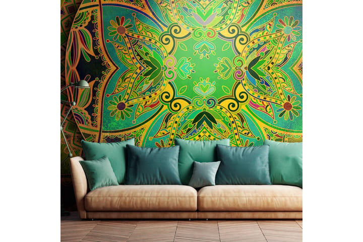 Valokuvatapetti Mandala Emerald Fantasy 350x245 - Artgeist sp. z o. o. - Sisustustuotteet - Seinäkoristeet - Tapetit - Valokuvatapetit