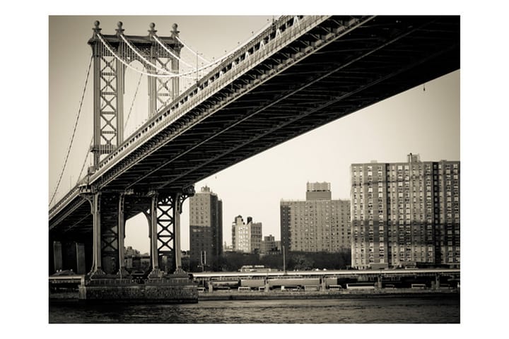 Valokuvatapetti Manhattan Bridge New York 200x154 - Artgeist sp. z o. o. - Sisustustuotteet - Seinäkoristeet - Tapetit - Valokuvatapetit