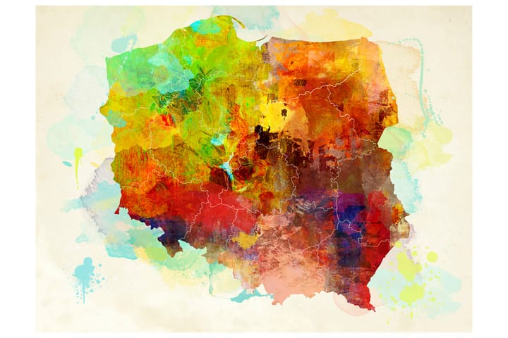 Valokuvatapetti Map Poland 400x309 - Artgeist sp. z o. o. - Sisustustuotteet - Seinäkoristeet - Tapetit - Valokuvatapetit