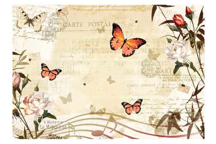 Valokuvatapetti Melodies Of Butterflies 350x245 - Artgeist sp. z o. o. - Sisustustuotteet - Seinäkoristeet - Tapetit - Valokuvatapetit