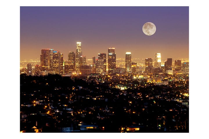 Valokuvatapetti Moon Over City of Angels 200x154 - Artgeist sp. z o. o. - Sisustustuotteet - Seinäkoristeet - Tapetit - Valokuvatapetit