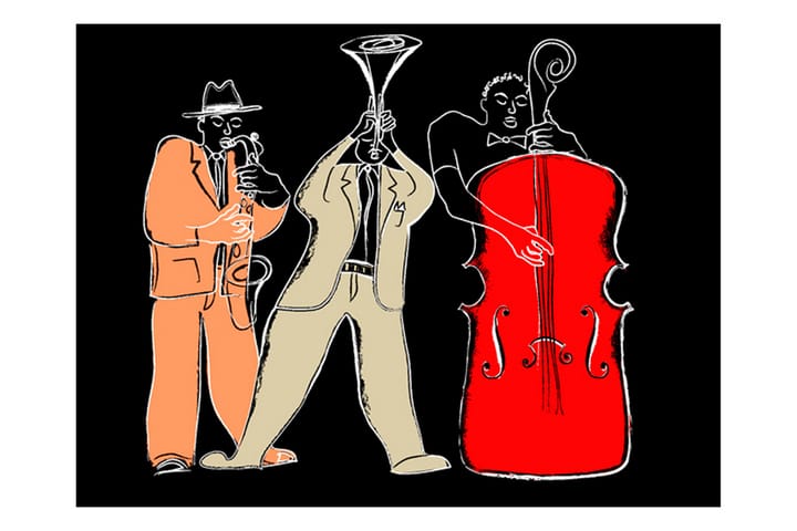 Valokuvatapetti Musical Instruments Jazz 200x154 - Artgeist sp. z o. o. - Sisustustuotteet - Seinäkoristeet - Tapetit - Valokuvatapetit