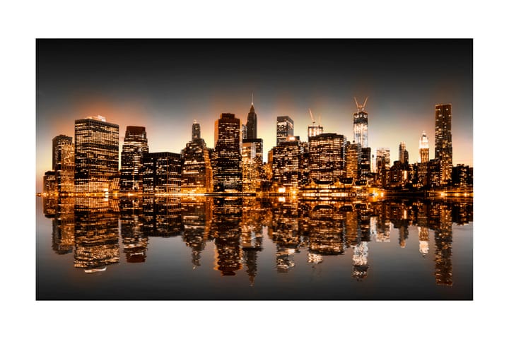 Valokuvatapetti New York and Gold 450x270 - Artgeist sp. z o. o. - Sisustustuotteet - Seinäkoristeet - Tapetit - Valokuvatapetit