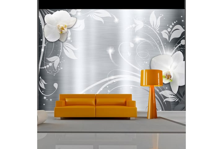 Valokuvatapetti Orchids On Steel 100x70 - Artgeist sp. z o. o. - Sisustustuotteet - Seinäkoristeet - Tapetit - Valokuvatapetit