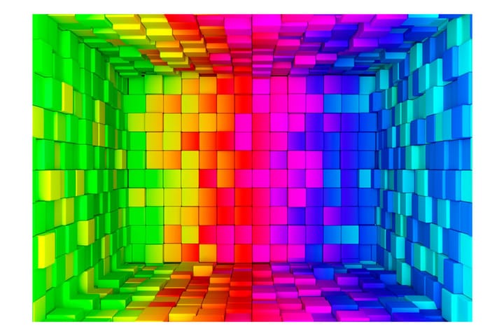 Valokuvatapetti Rainbow Cube 200x140 - Artgeist sp. z o. o. - Sisustustuotteet - Seinäkoristeet - Tapetit - Valokuvatapetit