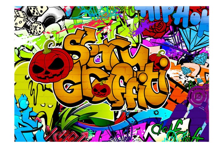 Valokuvatapetti Scary Graffiti 150x105 - Artgeist sp. z o. o. - Sisustustuotteet - Seinäkoristeet - Tapetit - Valokuvatapetit