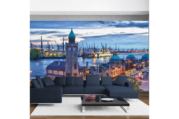 Valokuvatapetti St Pauli Landing Stages 450x270 - Artgeist sp. z o. o. - Sisustustuotteet - Seinäkoristeet - Tapetit - Valokuvatapetit