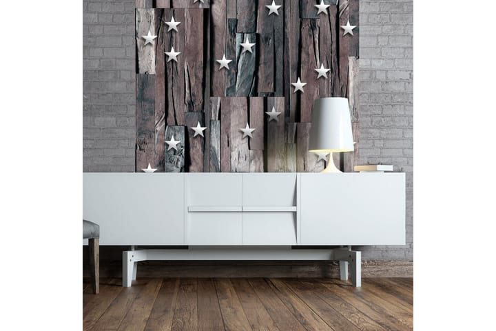 Valokuvatapetti Stars On Wood 50x1000 - Artgeist sp. z o. o. - Sisustustuotteet - Seinäkoristeet - Tapetit - Valokuvatapetit