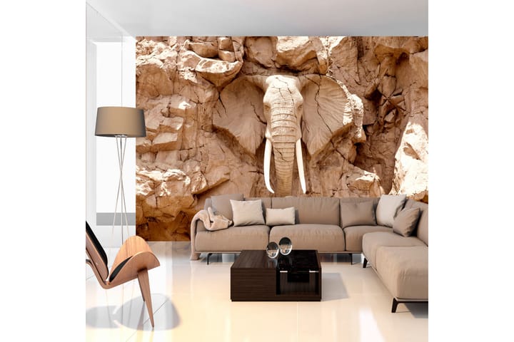 Valokuvatapetti Stone Elephant South Africa 350x245 - Artgeist sp. z o. o. - Sisustustuotteet - Seinäkoristeet - Tapetit - Valokuvatapetit