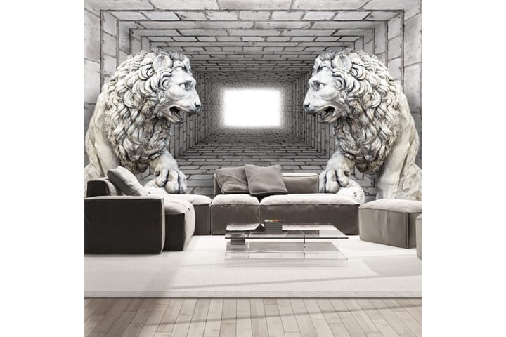 Valokuvatapetti Stone Lions 100x70 - Artgeist sp. z o. o. - Sisustustuotteet - Seinäkoristeet - Tapetit - Valokuvatapetit