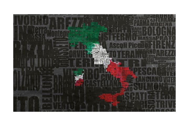 Valokuvatapetti Text Map Of Italy 450x270 - Artgeist sp. z o. o. - Sisustustuotteet - Seinäkoristeet - Tapetit - Valokuvatapetit