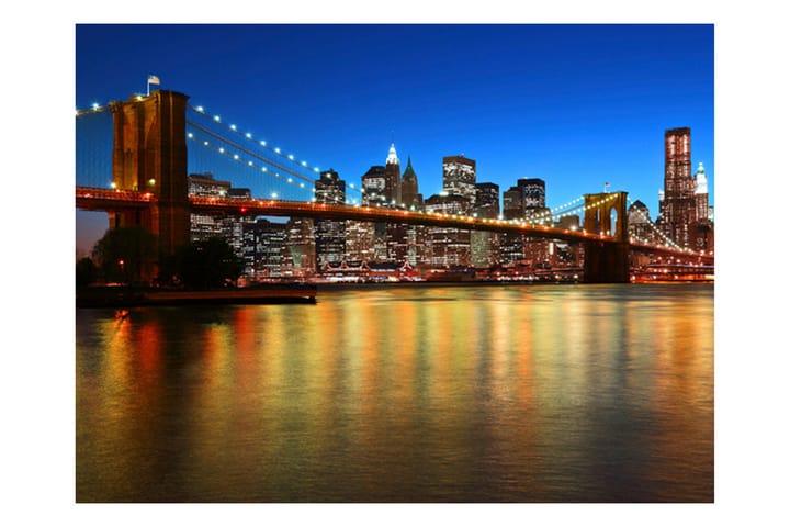 Valokuvatapetti Twilight Brooklyn Bridge 200x154 - Artgeist sp. z o. o. - Sisustustuotteet - Seinäkoristeet - Tapetit - Valokuvatapetit