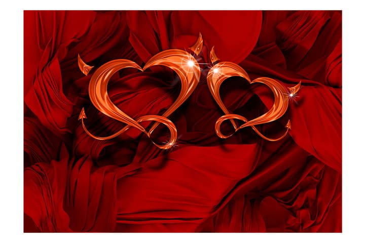 Valokuvatapetti Two Hearts 100x70 - Artgeist sp. z o. o. - Sisustustuotteet - Seinäkoristeet - Tapetit - Valokuvatapetit