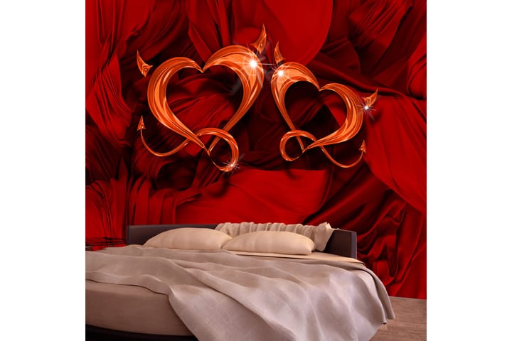 Valokuvatapetti Two Hearts 100x70 - Artgeist sp. z o. o. - Sisustustuotteet - Seinäkoristeet - Tapetit - Valokuvatapetit