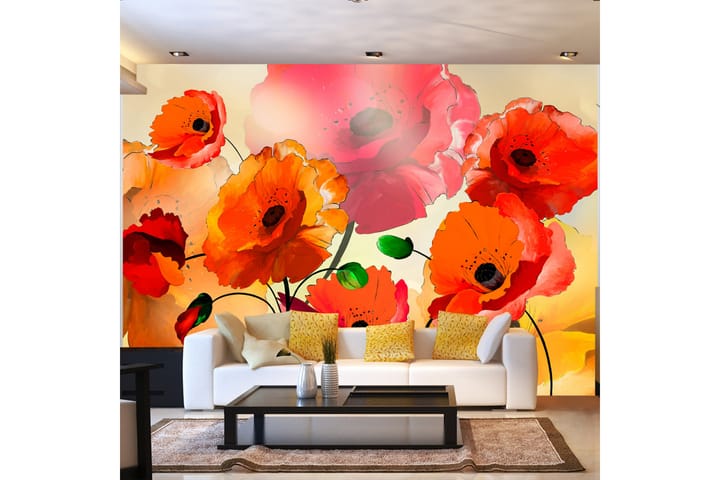 Valokuvatapetti Velvet Poppies 200x140 - Artgeist sp. z o. o. - Sisustustuotteet - Seinäkoristeet - Tapetit - Valokuvatapetit