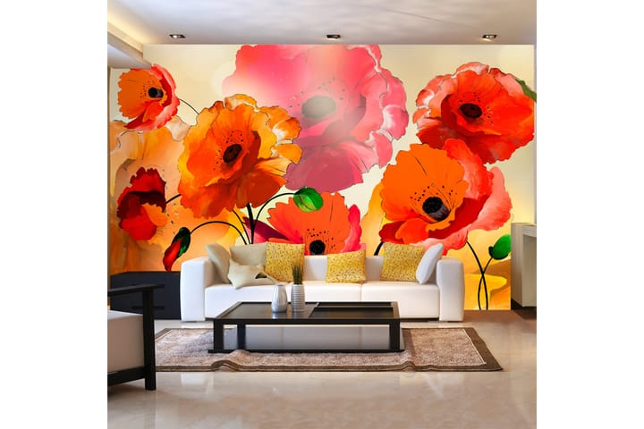 Valokuvatapetti Velvet Poppies 450x280 - Artgeist sp. z o. o. - Sisustustuotteet - Seinäkoristeet - Tapetit - Valokuvatapetit