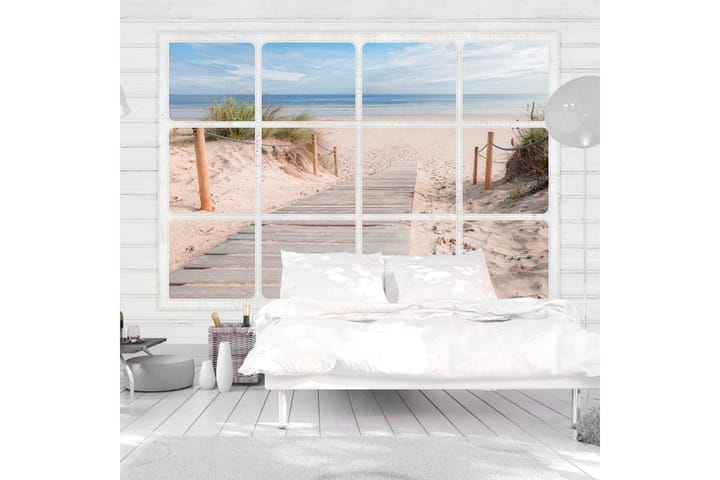 Valokuvatapetti Window & Beach 100x70 - Artgeist sp. z o. o. - Sisustustuotteet - Seinäkoristeet - Tapetit - Valokuvatapetit