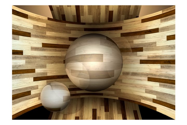 Valokuvatapetti Wooden Orbit 100x70 - Artgeist sp. z o. o. - Sisustustuotteet - Seinäkoristeet - Tapetit - Valokuvatapetit