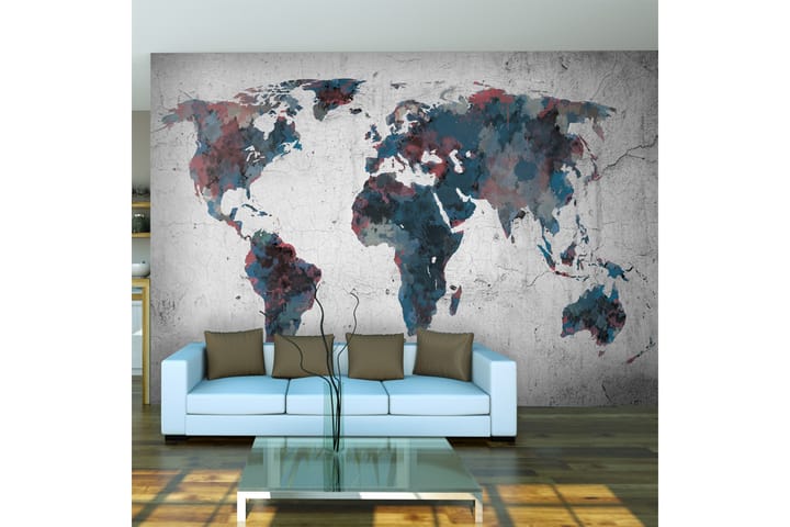 Valokuvatapetti World Map On The Wall 200x154 - Artgeist sp. z o. o. - Sisustustuotteet - Seinäkoristeet - Tapetit - Valokuvatapetit