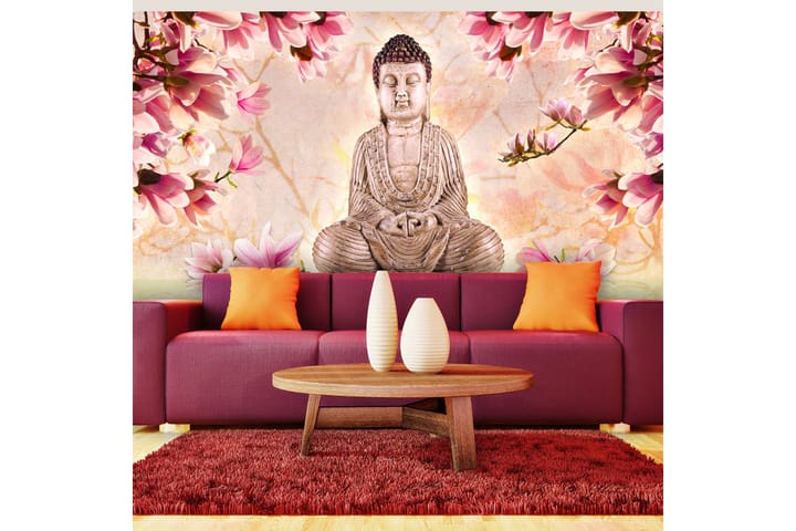 Valokuvatapetti XXL Buddha And Magnolia 550x270 - Artgeist sp. z o. o. - Sisustustuotteet - Seinäkoristeet - Tapetit - Valokuvatapetit